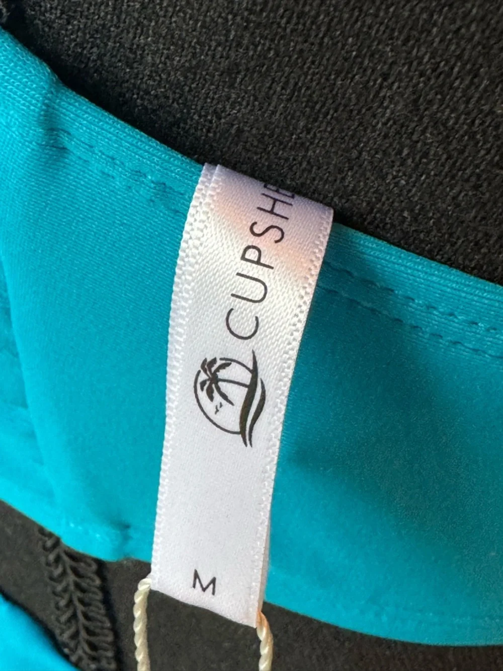 Cupshe Wrap Bikini Top - Turquoise Blue Medium NWT - Picture 6 of 6